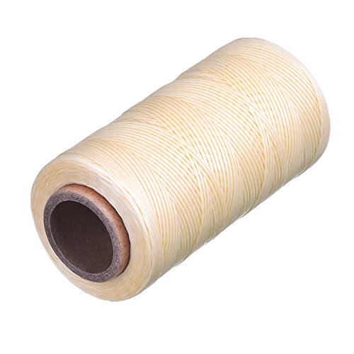 Hilo encerado para coser cuero 1 mm beige 284 yardas miniatura 3