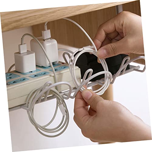 HOMSFOU organizador de cables bajo escritorio 1 set, estructura compacta y resistente, diseño creativo de malla para almacenamiento eficiente miniatura 6