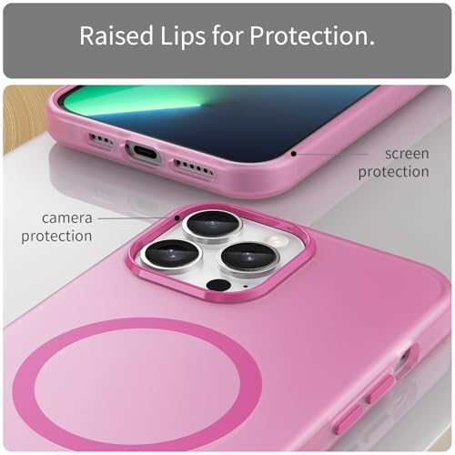 Coque iPhone 13 Pro Max rose compatible MagSafe avec protège-écran mat - 4