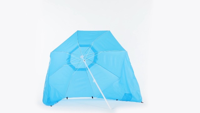 Sombrilla De Playa O Jardín De 210 Cm Con Protección UV, En Color Azul