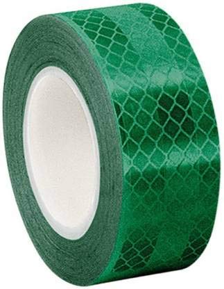 Image of MINSALES� Reflective Radium Waterproof Warning Tape For road safety purpose Night Safety Sticker High Intensity Conspicuity Green 2 Inch x 50 Meter (Green)