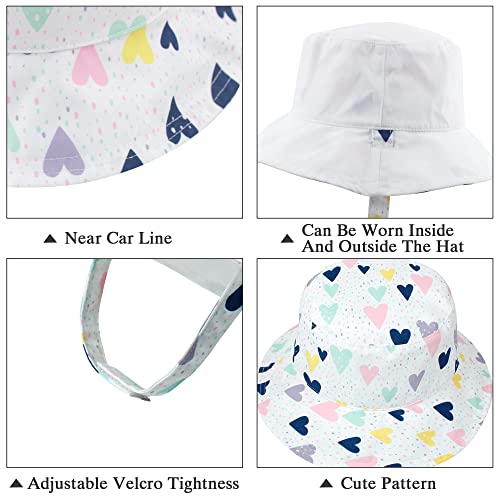Muryobao Toddler Baby Kids Summer Sun Hat UPF 50+ UV Protection Reversible Travel Beach Bucket Cap4