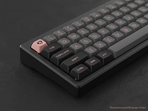 Akko Keycaps für Gaming Tastatur, ASA-Low Profile, PBT Double-Shot, Langlebig, Hoher Kontrast, Vollständig Tastenkappen Set für DIY Keyboard/Barebones Tastatur (Schwarz & Rosa, 155 Tasten) – Bild 8
