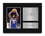 HWC Trading Joel Embiid Philadelphia 76ers Basketball Gifts Printed Signed Autograph Picture for Basketball Memorabilia Fans - US Letter (ID-008101)