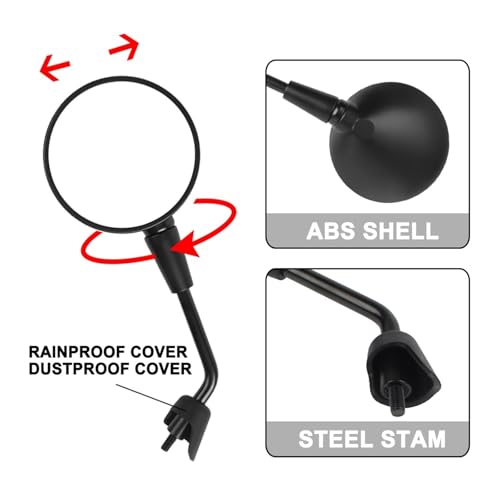Espejos retrovisores redondos de aluminio para moto GT GTS GTV 125 300 4