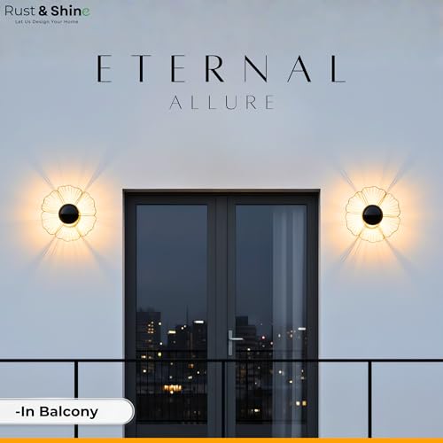 Image of Rust & Shine Modern Wall Lamp Decorative Wall Light for Home Decoration Living Room & Bedroom Wall Mounted Light Fancy Indoor Wall Decor Lighting