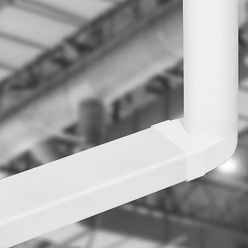 KOTARBAU® Umlenkstück 90° für Lüftungskanal 110 x 55 mm Kunststoff Übergangsstück Ø 100 mm Weiß Kanalverbinder Kanalbogen Abluft Zuluft Winkel Luftkanal Verbindungsstück für Flachkanal Rund-eckig