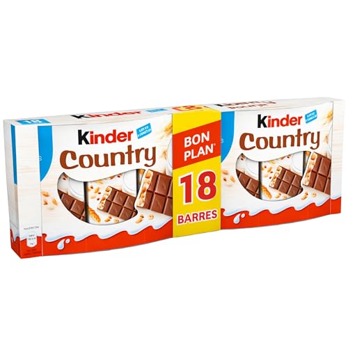 Kinder Country Chocolate con Leche y Cereales Pack 18 Barritas 423 g (23,5 g por Unidad) - Distribuido por Laborawi