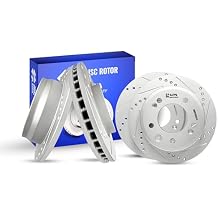 Sanwa Set of 4-280mm Front/262mm Rear LH & RH Brake Rotor Drilled & Slotted Geomet Compatible with Hyundai Elantra Touring 2009-2012 2.0L [31337 31583]