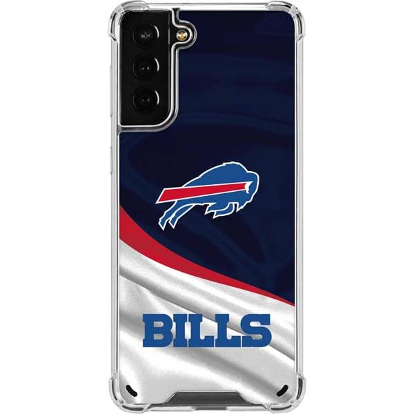 Skinit Clear Phone Case Compatible with Galaxy S21 Plus 5G - Officially Licensed NFL Buffalo Bills Design