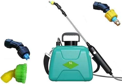 Nozuma 電動噴霧器 (5L / グリーン) 充電式背負式 1500mAh バッテリー 除草剤散布機 農薬散布機 消毒・除草・肥料・散水対応 家庭用ガーデニング用品 国華園 水スプレーボトル 害虫駆除用