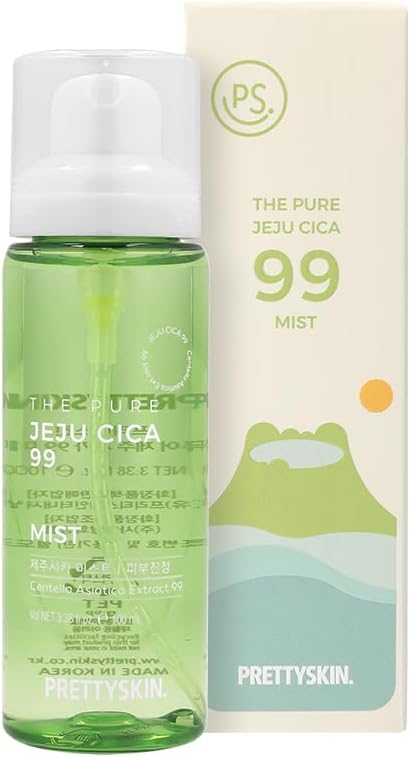 Bruma facial PRETTYSKIN The Pure Jeju Cica com extrato de Centella Asiatica 99%, 100 mL