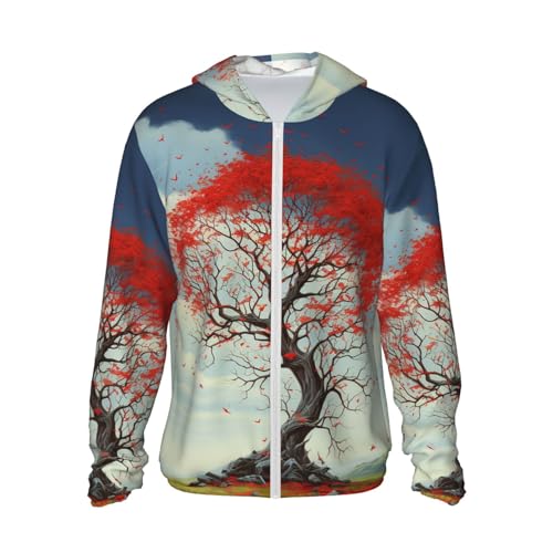 Veste à capuche avec fermeture éclair d'extérieur anti-UV UPF 50+ pour homme et femme motif Hart