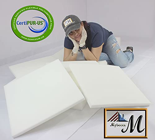 Mybecca 5" x 24" x 24" High Density Upholstery Foam Cushion (Seat Replacement, Upholstery Sheet, Padding)