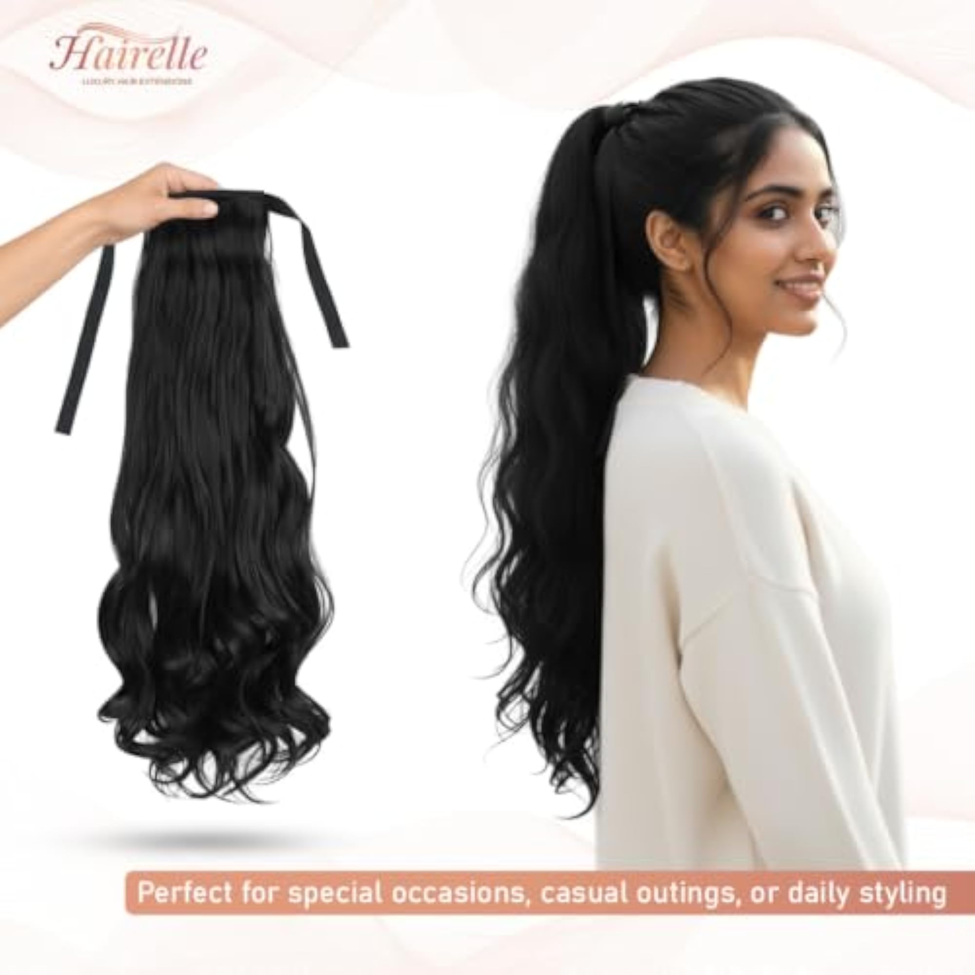 Women's Synthetic Curly Ponytail Ribbon Extension