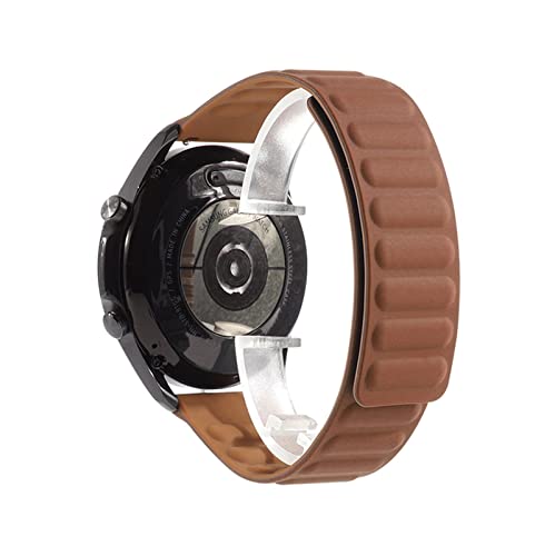 Bracelet silicone 20mm café magnétique pour Samsung Galaxy Watch et Huawei