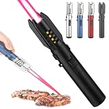Lux Blaze Large Torch Lighter, Windproof Butane Lighters with Flame, Adjustable Windproof Arc Lighters with Safety Lock & 360° Ignition (Black)