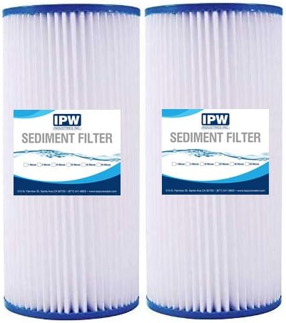 IPW Industries Inc-(SC-10PT-BP-30) Compatible for HDX HDX4PF4 Pleated High Flow Whole House Water Filter Reduces Sediment - 30 Micron Water Filters 2 Pack