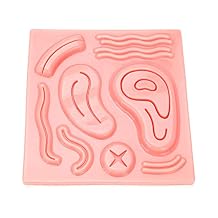 Suture Pad with Wounds, Durable Silicone for Laparoscopic Trainer Simulator Surgery Suturing Skill Training Medical Students, Veterinarians, Nurses, Resident