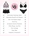 Zando Boyshort Swimsuits for Women - Boy Shorts Modest Sporty Full Coverage V Neck Halter Two Piece Athletic Bikini Set Fashion Black Pink Striped Swimming Bathing Suit for Beach Pool Vacation 6-8