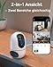 virtavo XD1 WLAN Dual Kamera Überwachung Innen, 2 Ansichten Gleichzeitig, Ohne ABO, Smart Tracking, Rundum‑Sicht, Farbnachtsicht, Zwei‑Wege‑Audio, 1080P Überwachungskamera für Baby & Haustiere