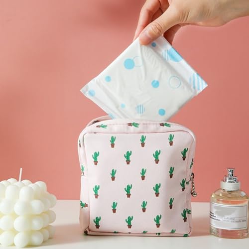 Healvian 8 Peças Bolsa De Armazenamento De Guardanapo Porta Absorventes Portátil De Viagem Bolsa De
