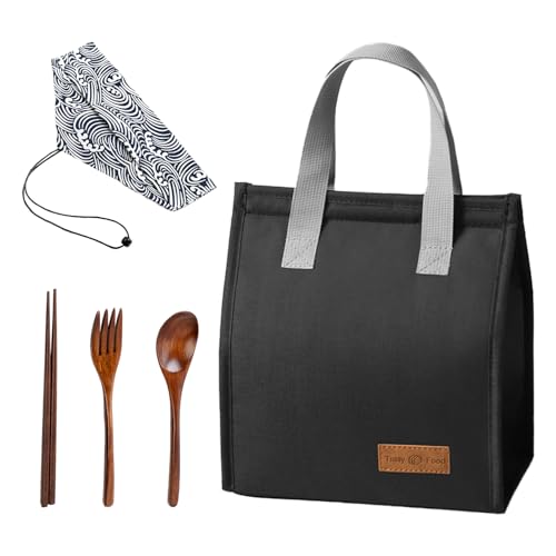 EHDWXVZM Bolsa de Almuerzo Minimalista con Aislamiento y Bolsa Térmica   Lonchera para Adultos