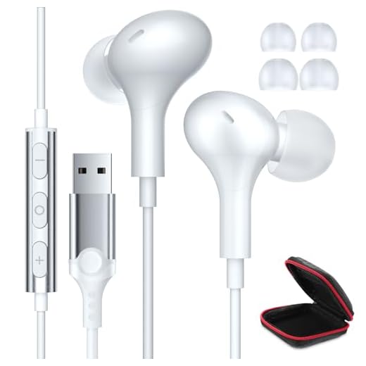 Auriculares PC para Portátil, USB Audifonos En Oreja con Micrófono,Cancelación Ruido Ligeros Auriculares Gaming con Función Silencio Control Audio Headset para Oficina Transmisión En Vivo PS 4 Juegos