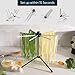 KITCHENDAO Nudeltrockner, einfache Lagerung, schnell aufgebaut, faltbares Nudeltrockner-Rack, Spaghetti-Nudelaufhänger, abnehmbar für leicht zu reinigen, drehbare Arme, hält bis zu 2.3 kg