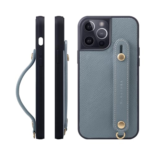 HANATORA for iPhone 15ProMax �P�[�X �{�v �ϏՌ� �w�ʃx���g �X�}�z�P�[�X �X�}�z �X�^���h�@�\ �l�b�N �X�g���b�v �t�� �G���{�X���U�[ �M�t�g �}�O�l�b�g�Ȃ� �u���[ ���� NGH-15ProMax-Bluelin