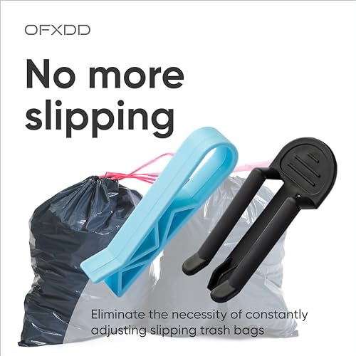 Image of Trash Bag Clips 24 Pcs - Fixation Trash Bag Holder for Trash Can - Anti-Slip Garbage Can Clips Plastic for Kitchen, Washroom