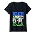 Womens Funny Bruh I'm In 5th Grade Soccer Back To School Boys Kids V-Neck T-Shirt