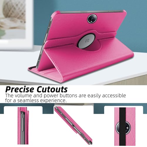 Image of TGK 360 Rotatable Smart Flip Case Cover for OnePlus Pad 2 12.1 inch Tablet (Hot Pink)