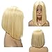 Glueless Bob Wigs Human Hair Pre Plucked 13X4 HD Lace Front Wigs, 613 Blonde HD Transparent Human Hair Thick 180% Density Lace Wigs for Black Women Slightly Bleached Knots 8