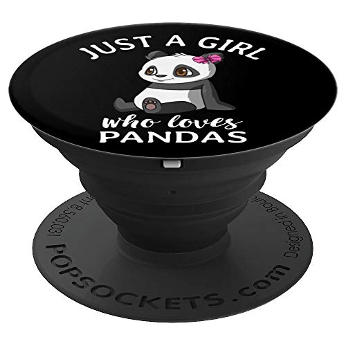 Cute Panda Gift for Girls Just A Girl Who Loves Pandas PopSockets Grip and Stand for Phones and Tablets