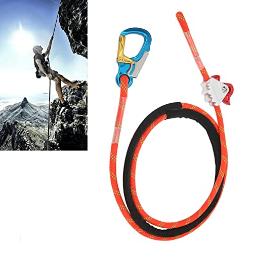 Image of Estink Climbing Safety Lanyard, Adjustable Positioning Fall Protective Rope Safety Cord Lanyard Professional Safety Belt Rope Tree Climbing Lanyard for High Altitude Trees Climbing Engineering