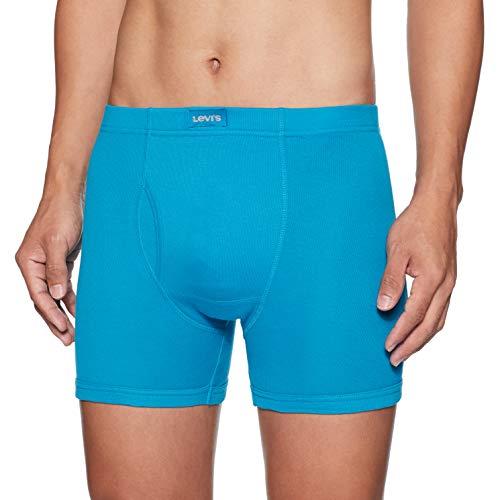 Image of Levi's 010 Classic Boxer Briefs for Men | 100% Pure Cotton | Breathable | Branded Inner Elastic | Anti-Roll Waistband | Supportive Gusset | Functional Fly | No Ride-Up Long Length Fit | Pack of 1