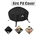 Himal Outdoors Fire Pit Cover- Heavy Duty Waterproof 600D Polyster with PVC Coating, Round Patio Fire Bowl Cover, 36 Inch, Black