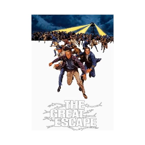 Image of BLINKART The Great Escape (1963) Movie Poster 12x18 Inch | Unframed Wall Art Print on Premium 300 GSM Paper | Vintage Aesthetic Mid Century Film Decor for Bedroom, Living Room, Office