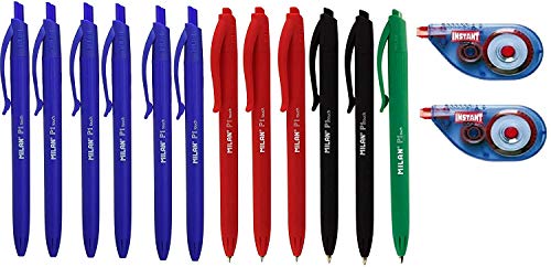 pack 12 boligrafo milan p1 touch,2 correctores Instant 5mm x 8 m.