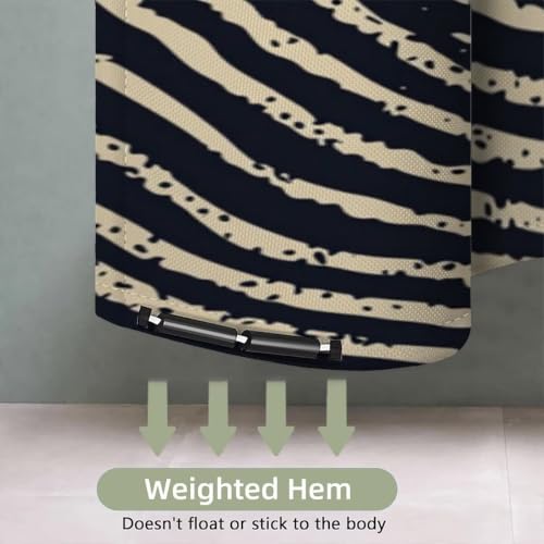 Rideau douche gris 120 x 200 en tissu polyester imperméable - 5