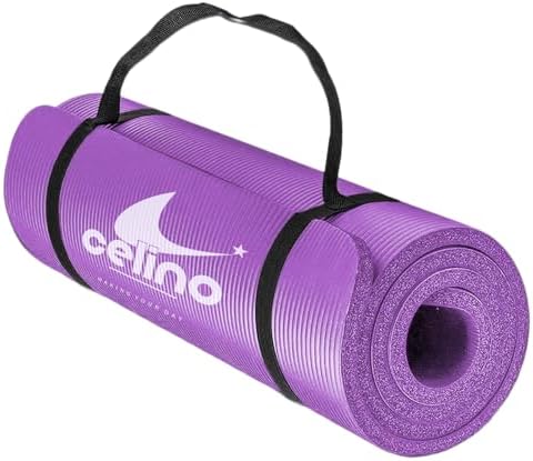 Esterilla de yoga gruesa de 10 mm antideslizante NBR con correa d...