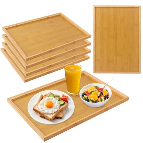 Geytetqi 6 Pack 16.4 x 11.6 x 0.9 Inch Bamboo
