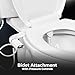 GenieBidet Bidet Attachment for Toilet, Ultra-Slim Self Cleaning Toilet Bidet with Separate Rear & Feminine Cleansing Nozzles, Includes Travel Bidet & 4 Accent Rings (Right-Handed)