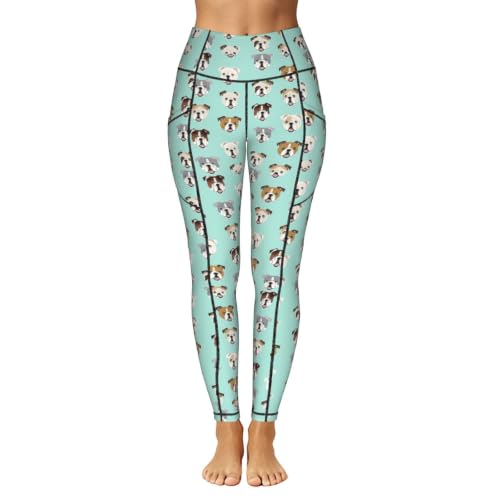 Pantalones de yoga opacos con prácticos bolsillos laterales y un divertido diseño divertido 2
