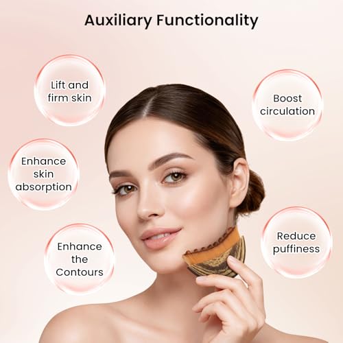 Cwfas Lymphatic Contour Face Brush for Lymphatic Drainage & Facial Sculpting, Depuffing Tool for Makeup Prep and Self-Care, Boosts Circulation and Skincare Absorption (2-Piece Face Brush) Medium — view 2