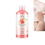 Rubbing Mud, Mud Rub Gel,Mud Scrub Cream, Mud Rubbing Artifact, Rubbing Mud Cream Gel, Skin Cleansing Gel Mud Rub, Mud Scrub Cream Exfoliating, Exfoliator Body Scrub (peach/1PC/350ML)