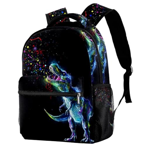 Sac à dos d'école dinosaure multicolore 29.4x20x40cm pour ados et enfants