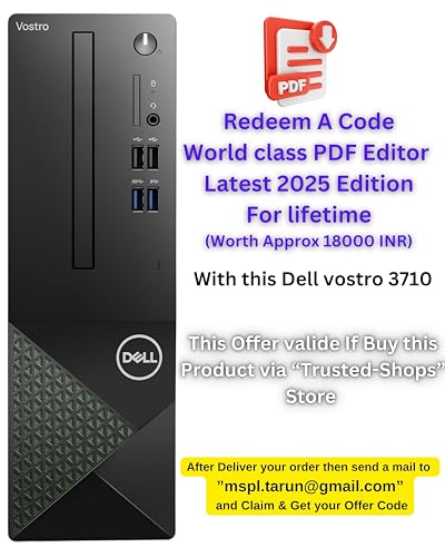 Image of Dell Vostro 3710 S - Intel Core I3 12Th Gen | 8 GB DDR4 | 512 GB SSD | Ubuntu Linux 22.04 LTS Or Dos | 3 Years Onsite Warranty | Wi-Fi & Bluetooth | No Monitor | PDF Editor