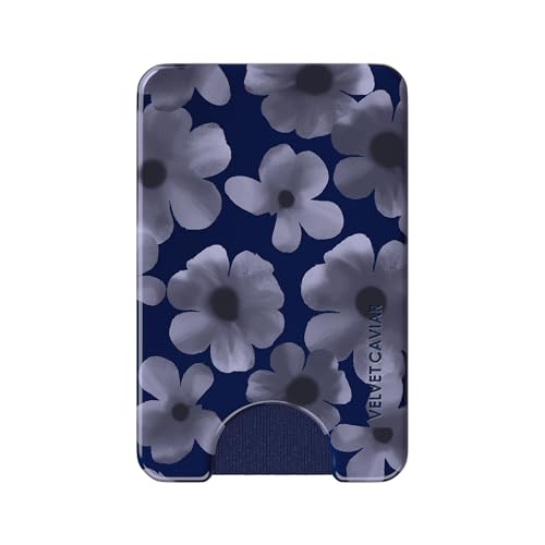 VELVET CAVIAR compatible with MagSafe Wallet 2.0 | Magnetic Card Holder Wallet for iPhone 17/16/15/14/13/12 or Phone Cases compatible with MagSafe | Midnight Blossom